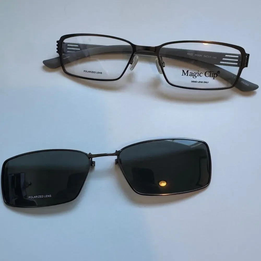 NWOT MAGIC CLIP M 422 Eyeglasses Matte Satin Gun 54-17-145